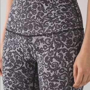 Lululemon Wunder Under Pant black lace legging
